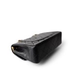Black Lambskin Quilted Classic Flap Small Gold Hardware - Image 7