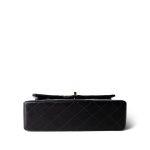 Black Lambskin Quilted Classic Flap Small Gold Hardware - Image 4