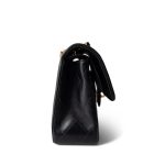 Black Lambskin Quilted Classic Flap Small Gold Hardware - Image 5
