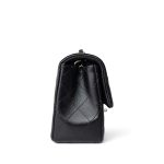 Black Lambskin Quilted Mini Rectangular Flap Light Gold Hardware - Image 6