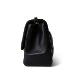 Black Lambskin Quilted Mini Square Flap Light Gold Hardware - Image 4