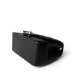Black Lambskin Quilted Mini Square Flap Light Gold Hardware - Image 11