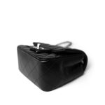 Black Lambskin Quilted Mini Square Flap Silver Hardware - Image 11