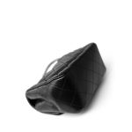 Black Lambskin Quilted Mini Square Flap Silver Hardware - Image 2