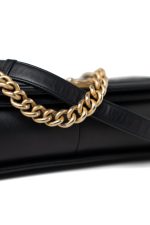 Black Lambskin Quilted New Medium Boy Bag Aged Gold Hardware - Image 11