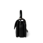 Black Lambskin Quilted Trendy CC Small Light Gold Hardware - Image 3