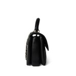 Black Lambskin Quilted Trendy CC Small Light Gold Hardware - Image 6