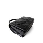 Black Lambskin Quilted Trendy CC Small Light Gold Hardware - Image 11
