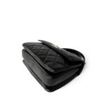 Black Lambskin Quilted Trendy CC Small Light Gold Hardware - Image 7