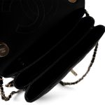 Black Lambskin Quilted Trendy CC Small Light Gold Hardware - Image 12