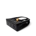 Black Shiny Aged Calfskin Nano Kelly Mini Shopper - Image 10