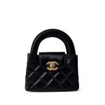 Black Shiny Aged Calfskin Nano Kelly Mini Shopper - Image 2