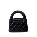 Black Shiny Aged Calfskin Nano Kelly Mini Shopper - Image 6