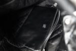 Black Calfskin Quilted Drawstring 22 Bag Small Antique Silver Hardware - Image 5