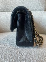 Black Caviar Quilted Classic Double Flap Small Gold Hardware - Image 6