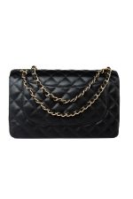 Black Caviar Quilted Jumbo Classic Flap Gold Hardware - Image 11