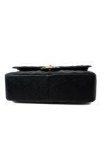 Black Caviar Quilted Jumbo Classic Flap Gold Hardware - Image 10