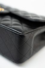 Black Caviar Quilted Jumbo Classic Flap Gold Hardware - Image 12