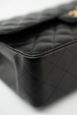 Black Caviar Quilted Jumbo Classic Flap Gold Hardware - Image 15