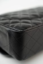 Black Caviar Quilted Jumbo Classic Flap Gold Hardware - Image 14