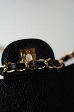 Black Caviar Quilted Jumbo Classic Flap Gold Hardware - Image 17
