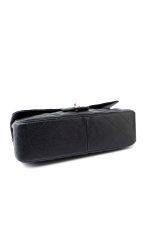 Black Caviar Quilted Jumbo Single Flap Silver Hardware - Image 6