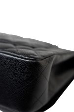 Black Caviar Quilted Jumbo Single Flap Silver Hardware - Image 10