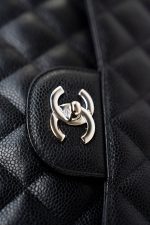 Black Caviar Quilted Jumbo Single Flap Silver Hardware - Image 11