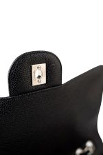 Black Caviar Quilted Jumbo Single Flap Silver Hardware - Image 14