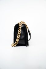 Black Caviar Quilted Old Medium Boy Bag Aged Gold Hardware - Image 11