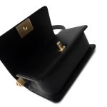 Black Caviar Quilted Small Boy Bag Antique Gold Hardware - Image 10