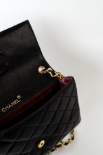 Chanel Vintage Black Lambskin Quilted Beak Tip Single Flap Bag - Image 6