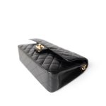 Vintage Black Lambskin Quilted Classic Flap Medium Gold Hardware - Image 2