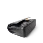 Vintage Black Lambskin Quilted Classic Flap Medium Gold Hardware - Image 4