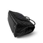 Black Caviar Quilted Coco Handle Medium Light Gold Hardware - Image 11