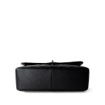Black Jumbo Caviar Quilted Classic Double Flap SHW - Image 5