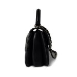 21S Black Lambskin Quilted Small Trendy CC Light Gold Hardware - Image 7
