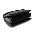 21S Black Lambskin Quilted Small Trendy CC Light Gold Hardware - Image 10