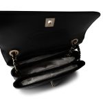 21S Black Lambskin Quilted Small Trendy CC Light Gold Hardware - Image 13
