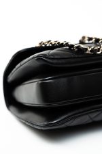 Black Lambskin Quilted Trendy CC Small Light Gold Hardware - Image 7