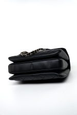 Black Lambskin Quilted Trendy CC Small Light Gold Hardware - Image 11