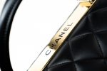 Black Lambskin Quilted Trendy CC Small Light Gold Hardware - Image 12