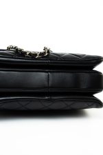 Black Lambskin Quilted Trendy CC Small Light Gold Hardware - Image 19