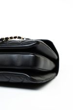Black Lambskin Quilted Trendy CC Small Light Gold Hardware - Image 20