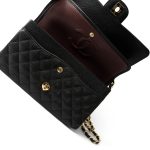 Medium Black Caviar Quilted Classic Flap Gold Hardware - Image 13
