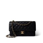 Medium Black Caviar Quilted Classic Flap Gold Hardware - Image 2