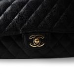 Medium Black Caviar Quilted Classic Flap Gold Hardware - Image 11