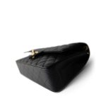 Medium Black Caviar Quilted Classic Flap Gold Hardware - Image 8