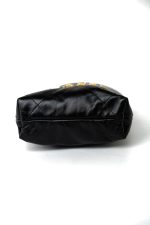 Shiny Black Calfskin Quilted Mini 22 Bag Antique Gold Hardware - Image 5
