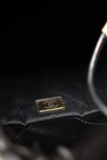 Shiny Black Calfskin Quilted Mini 22 Bag Antique Gold Hardware - Image 10